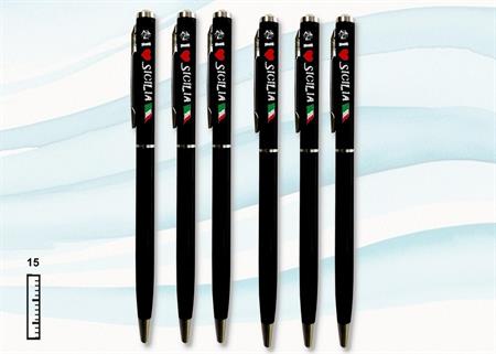 PENNA ACCIAIO NERA C/STRASS SICILIA