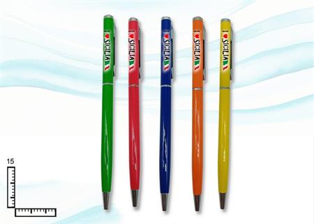 PENNA ACCIAIO COLORATA C/STRASS SICILIA