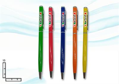 PENNA ACCIAIO COLORATA C/STRASS SICILIA