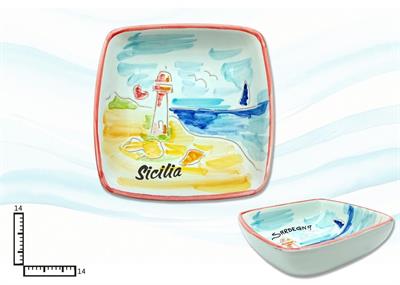 CIOTOLA QUADRATA CERAMICA CM15 L.INCISA PERSONALIZZABILE
