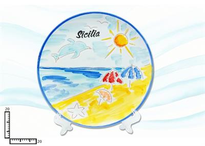 PIATTO CERAMICA CM20 L.INCISA SICILIA