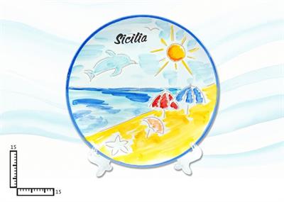 PIATTO CERAMICA CM15 L.INCISA SICILIA