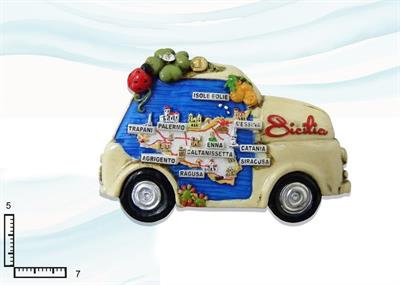 MAGNETE RESINA AUTO CM7X4.7 C/STRASS SICILIA