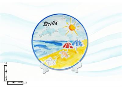 PIATTO CERAMICA CM10 L.INCISA SICILIA