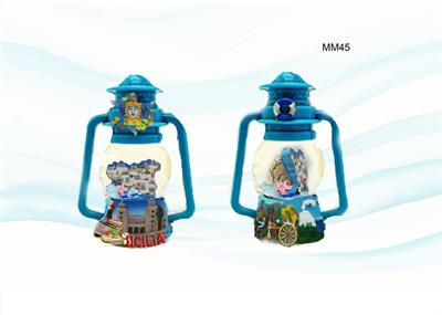BOLLA B/RESINA 45MM 3D SICILIA LANTERNA