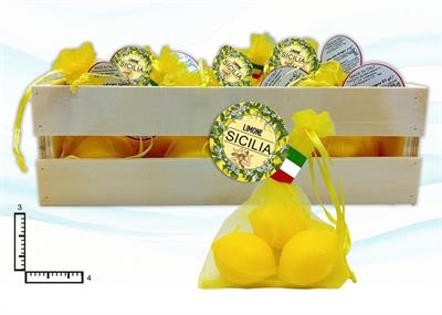 SACCHETTO 3PZ SAPONE LIMONE PERSONALIZZABILE