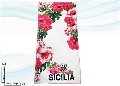 TELO MARE MICROFIBRA CM70X140 FIORI SICILIA