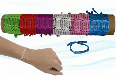 BRACCIALE ELASTICO COLORATO ASS. TUBO 60PZ PERSONALIZZABILE