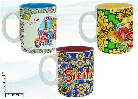 MUG SUBLIMAZIONE INTERNO COL. 11OZ S/3 SICILIA