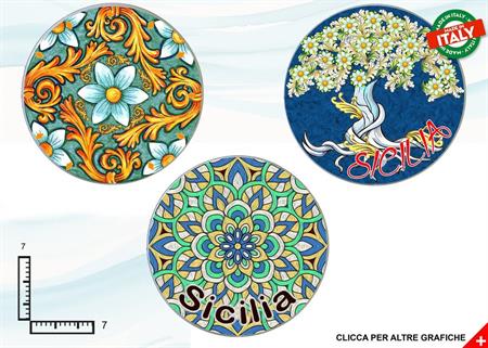 MAGNETE PIATTINO CERAMICA CM7 ROSONE ASSORTIMENTO