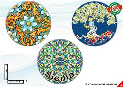 MAGNETE PIATTINO CERAMICA CM7 ROSONE ASSORTIMENTO