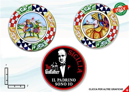 MAGNETE PIATTINO CERAMICA CM7 PUPI PERSONAGGI SICILIA ASSORT