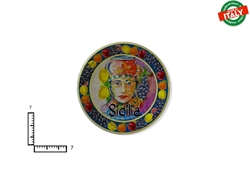 MAGNETE PIATTINO CERAMICA CM7 TRINACRIA MORI SICILIA