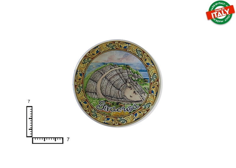 MAGNETE PIATTINO CERAMICA CM7 SIRACUSA SICILIA