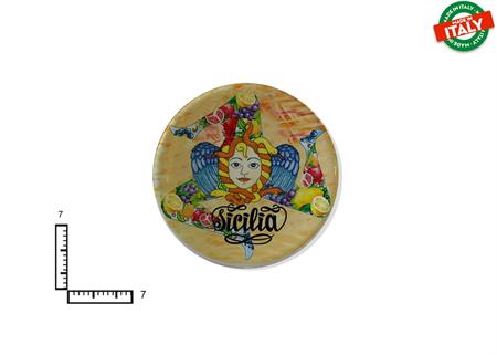 MAGNETE PIATTINO CERAMICA CM7 TRINACRIA MORI SICILIA