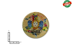 MAGNETE PIATTINO CERAMICA CM7 TRINACRIA MORI SICILIA