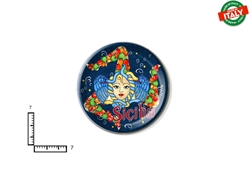 MAGNETE PIATTINO CERAMICA CM7 TRINACRIA MORI SICILIA
