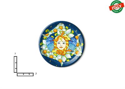 MAGNETE PIATTINO CERAMICA CM7 TRINACRIA MORI SICILIA