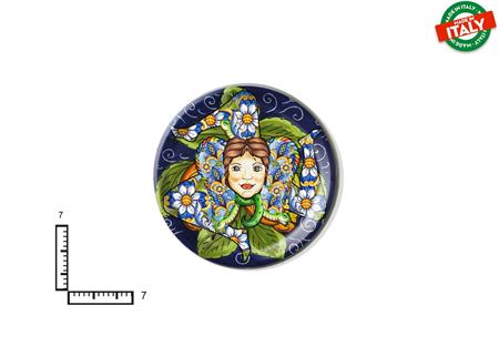MAGNETE PIATTINO CERAMICA CM7 TRINACRIA MORI SICILIA