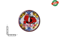 MAGNETE PIATTINO CERAMICA CM7 CARRETTO SICILIA