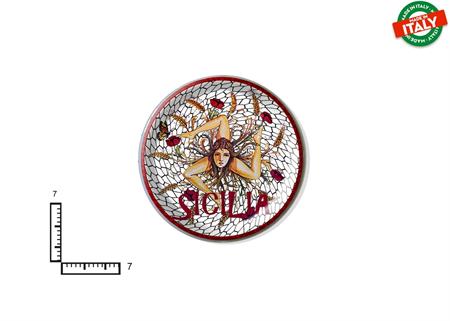 MAGNETE PIATTINO CERAMICA CM7 TRINACRIA MORI SICILIA