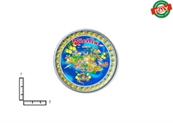 MAGNETE PIATTINO CERAMICA CM7 CARTINA SICILIA