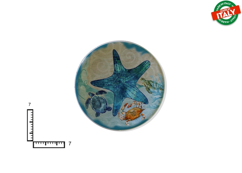 MAGNETE PIATTINO CERAMICA CM7 VINTAGE MARE
