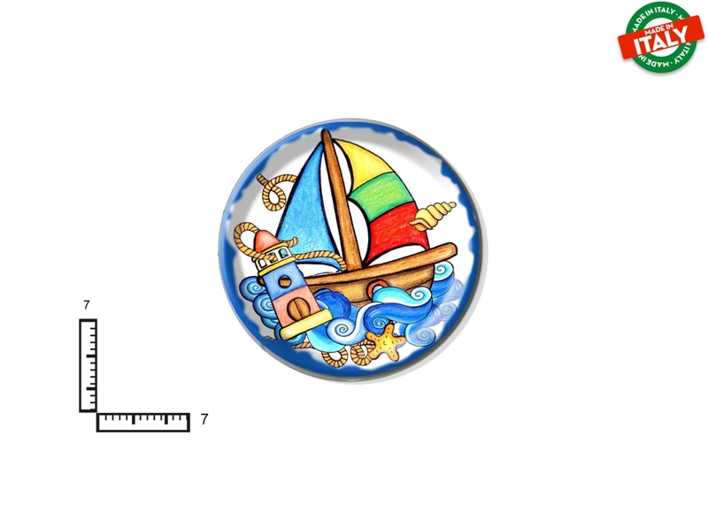 MAGNETE PIATTINO CERAMICA CM7 PESCI