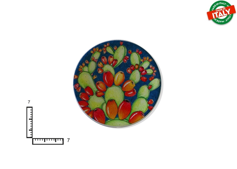 MAGNETE PIATTINO CERAMICA CM7 FRUTTA FIORI