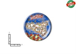 MAGNETE PIATTINO CERAMICA CM7 CARTINA SICILIA