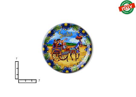 MAGNETE PIATTINO CERAMICA CM7 CARRETTO SICILIA