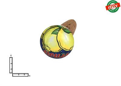 TAPPO GRANDE CERAMICA C/SUGHERO LIMONI