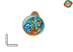 TAPPO GRANDE CERAMICA C/SUGHERO PESCI