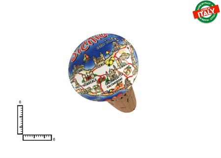TAPPO GRANDE CERAMICA C/SUGHERO CARTINA SICILIA