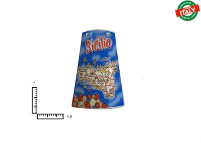 MAGNETE TEGOLA CERAMICA CM7 CARTINA SICILIA