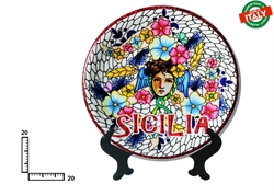 PIATTO CERAMICA CM20 TRINACRIA SICILIA