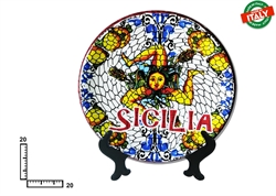 PIATTO CERAMICA CM20 TRINACRIA SICILIA