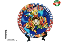 PIATTO CERAMICA CM20 TRINACRIA SICILIA