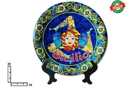 PIATTO CERAMICA CM20 TRINACRIA SICILIA