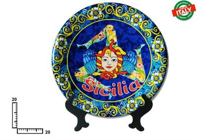 PIATTO CERAMICA CM20 TRINACRIA SICILIA