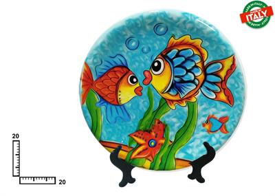 PIATTO CERAMICA CM20 PESCI