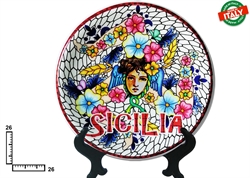 PIATTO CERAMICA CM26 TRINACRIA SICILIA