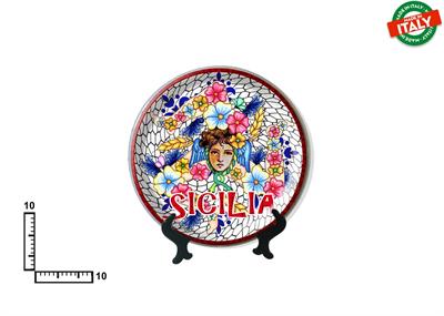 PIATTO CERAMICA CM10 TRINACRIA SICILIA