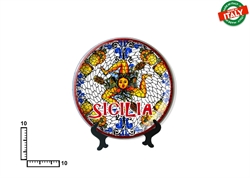 PIATTO CERAMICA CM10 TRINACRIA SICILIA