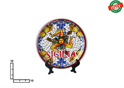 PIATTO CERAMICA CM10 TRINACRIA SICILIA