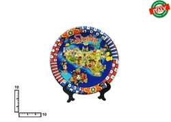 PIATTO CERAMICA CM10 CARTINA SICILIA