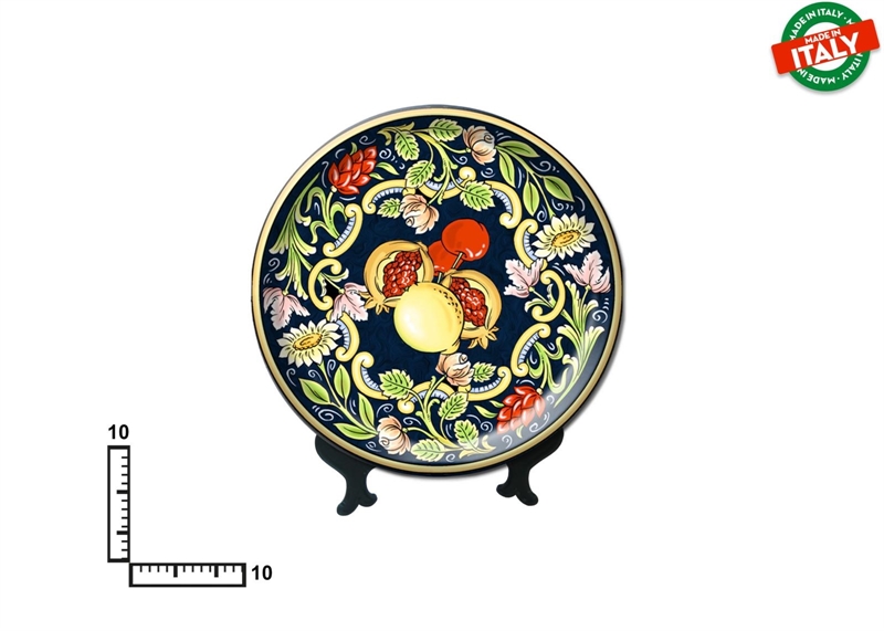 PIATTO CERAMICA CM10 FRUTTA FIORI