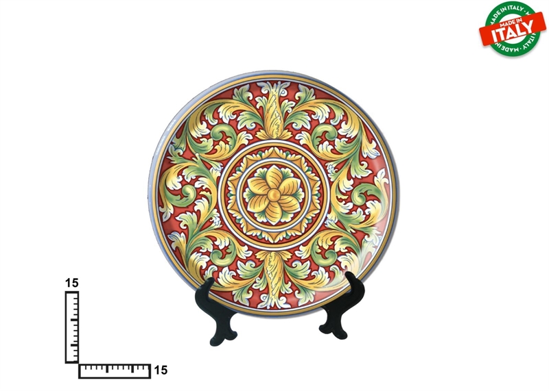 PIATTO CERAMICA CM15 ROSONE