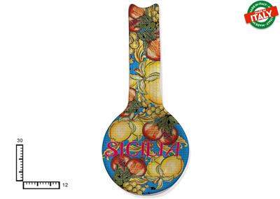 POGGIAMESTOLO FONDO CERAMICA CM30 FRUTTA FIORI