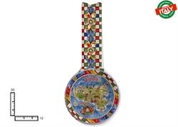POGGIAMESTOLO FONDO CERAMICA CM30 CARTINA SICILIA